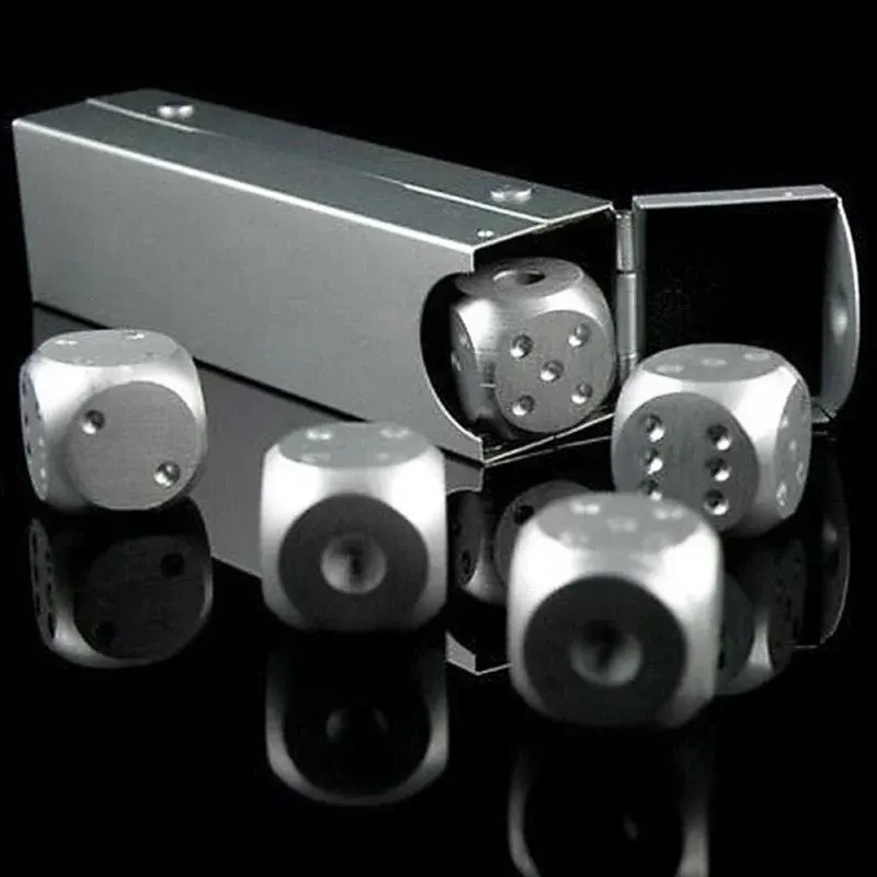 5pcs Aluminum Alloy Metal Dices - Image 0