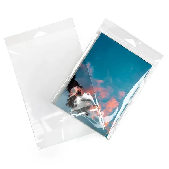 Headerbeutel Transparent 14.8x19.1cm mit Schutzverschluss (100 Stück) [HB7B2PC]