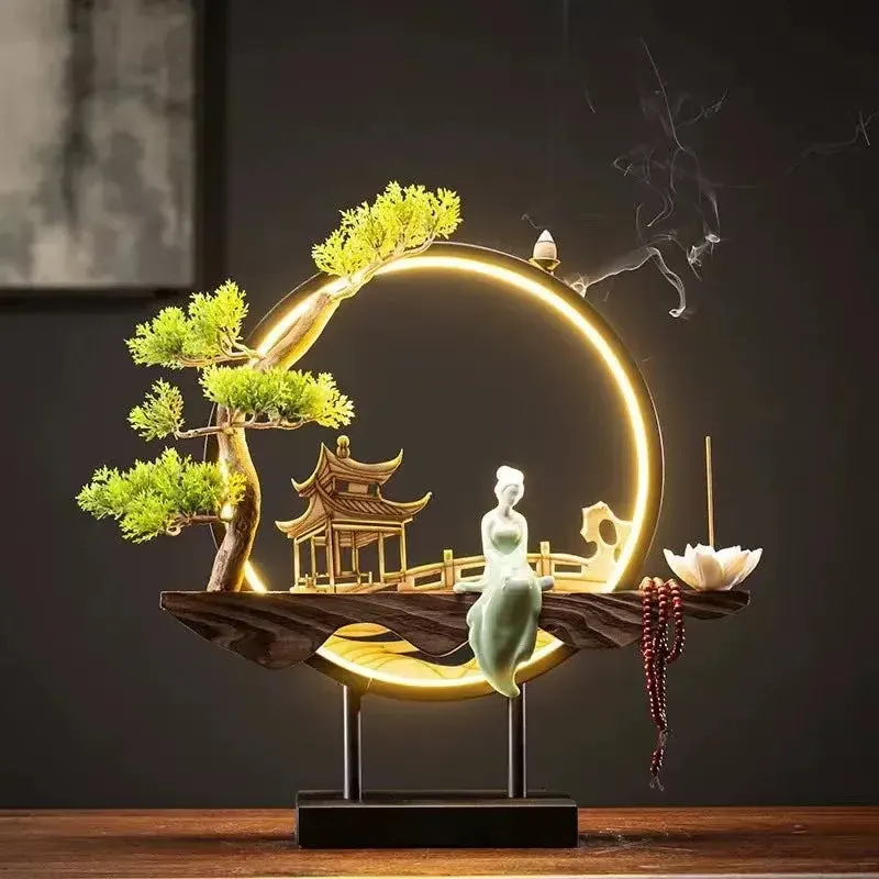 Zen Serenity Waterfall Backflow Incense Burner - Image 0