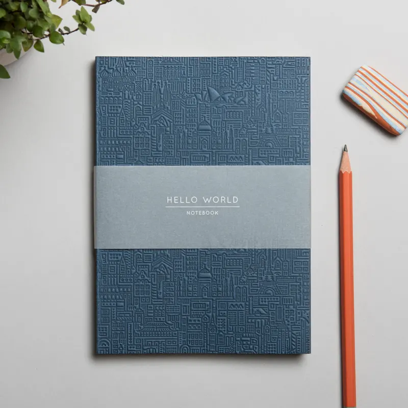 HELLO WORLD NOTEBOOK - Notizbücher - 18x13 cm & 128 Seiten | the city works