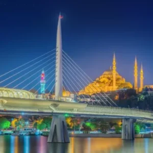Küchenrückwand-Atatürk-Brücke bei Nacht - Istanbul
