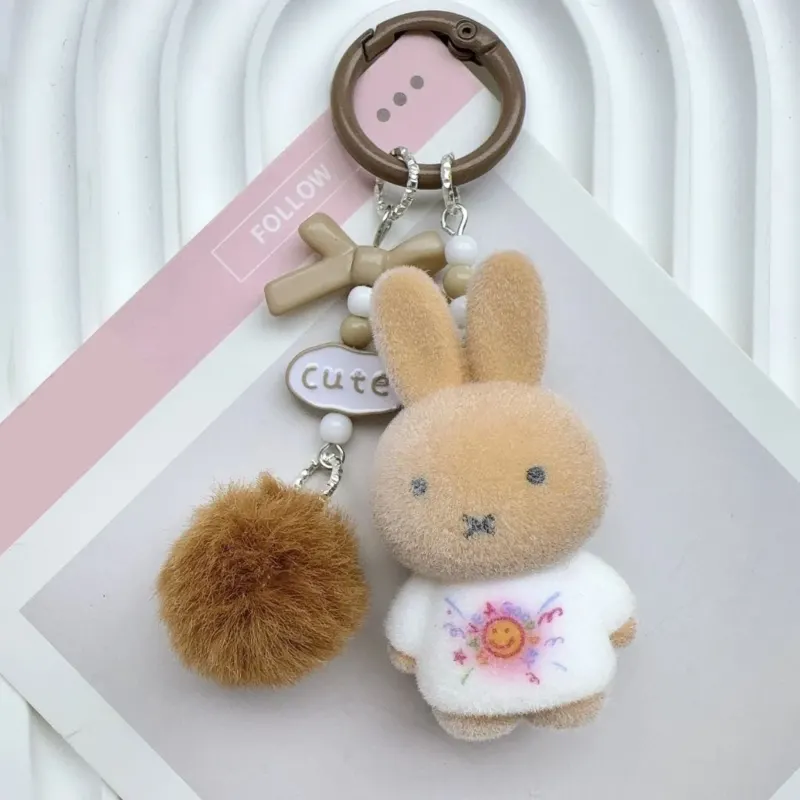 Miffy Schlüsselanhänger Pompon braun