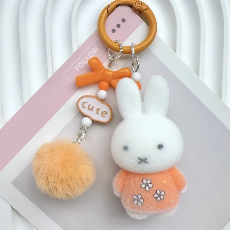 Miffy Schlüsselanhänger Pompon orange
