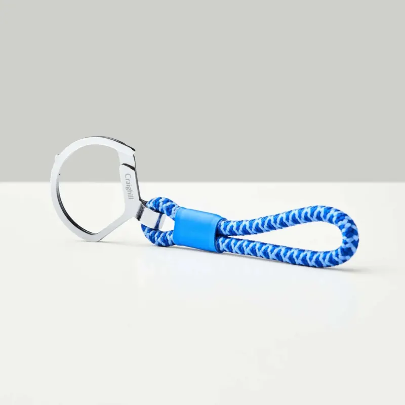 Schlüsselring "Rope Split Ring" – Stahl · Kornblumenblau | Craighill