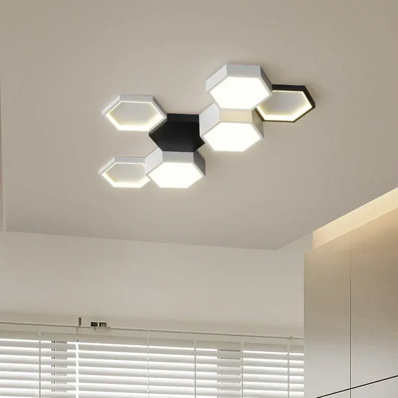 Six Points Modern Hexagon LED Ceiling Panel Light - Image 0