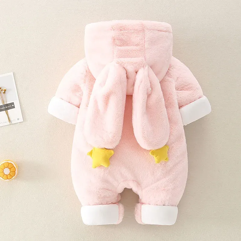 Winter Bunny Cozy Warm Baby Jumpsuit - Image 0
