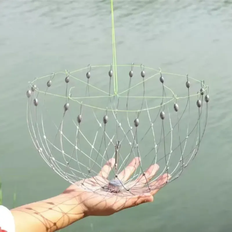 Collapsible Easy Open Trap Steel Fishing Net - Image 0