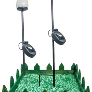 2er Set Glas Pilz Rot/Bunt Höhe ca. 12,5cm, Gartendeko mit Solarlicht & Stab 46cm Handarbeit mit Verpackung