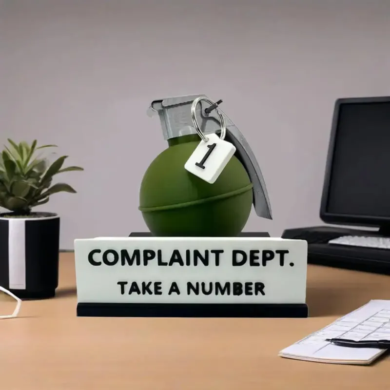 Passive-Aggressive Office Energy Desk Sign - Image 0