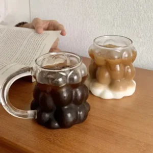 Sleek Glass Irregular Bubble Mug - Image 0