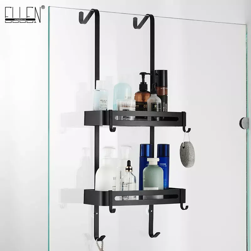Sleek Shower Nail-Free Dual Layer Organizer Rack - Image 0