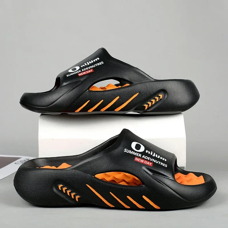 Orange Fire Casual Beach Massager Slippers - Image 0