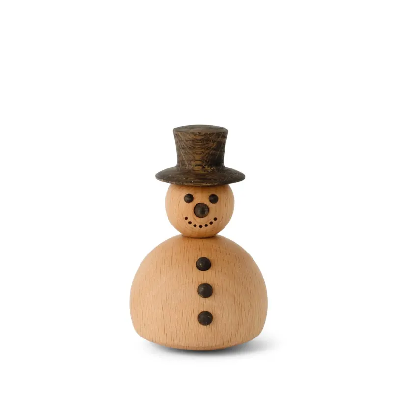 Holz-Schneemann "The Snowman" Klein – Eiche · 9 cm | Spring Copenhagen