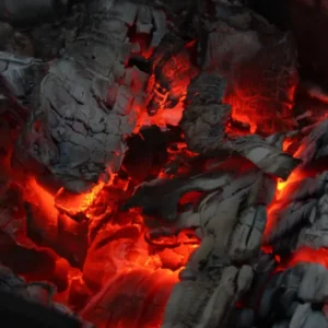Spritzschutz-Glühendes Feuer - Nahaufnahme