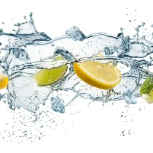 Spritzschutz-Wasser mit Zitrusfrüchten Artwork