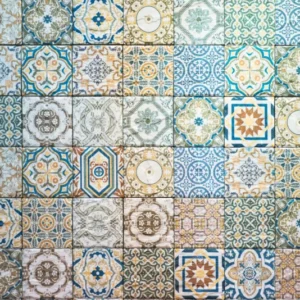 Spritzschutz-buntes Mosaik im spanischen Stil