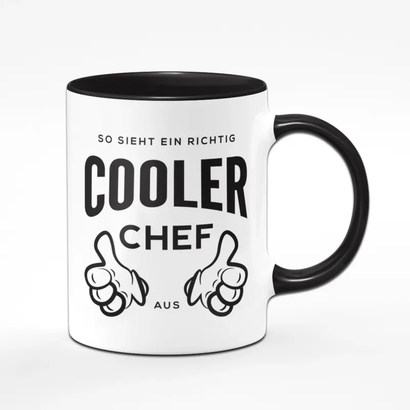 Bild: Tasse - So sieht ein richtig cooler Chef aus.