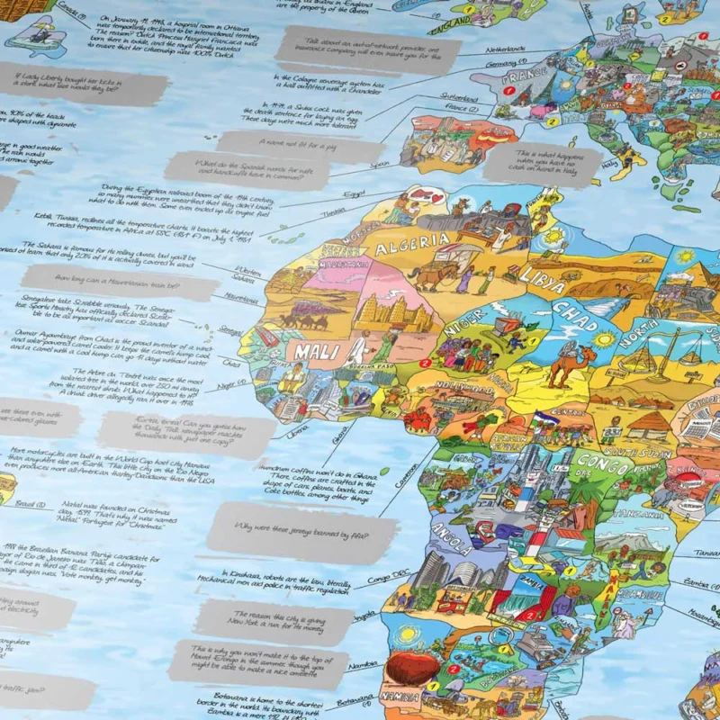 WTFact Map | FAKTEN Scratch WELTKARTE | Awesome Maps - Charles & Marie
