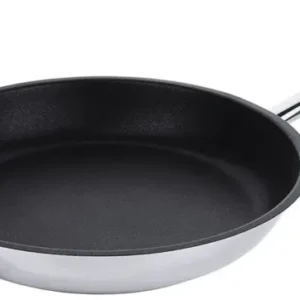 Edelstahl Antihaft-Bratpfanne mit PTFE-Beschichtung & Rohrgriff Gegengriff Ø 36-40 cm - CPGASTRO