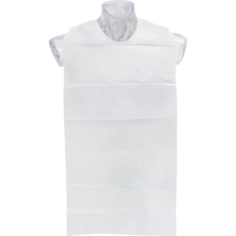 ABENA® Einwegschürze mit Klebestreifen, 37 x 78 cm, weiß 1 Karton (9 Packungen × 100 Stück)