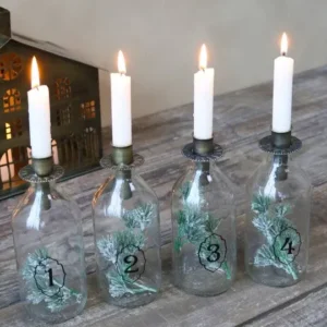 Chic Antique Adventsflaschen. set w. 4