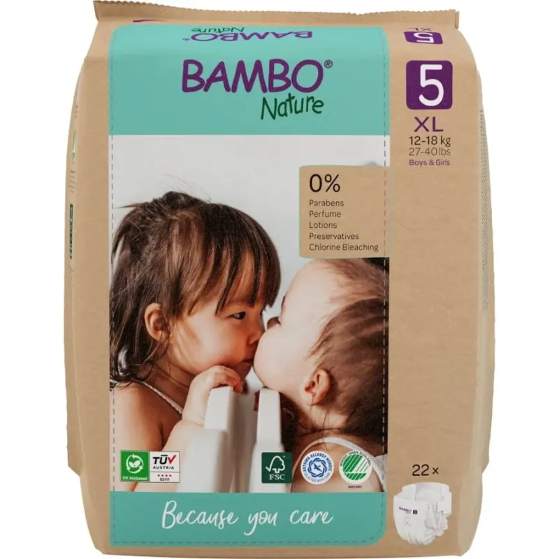 Bambo® Nature Windeln, Größe 5, 12 - 18 kg
