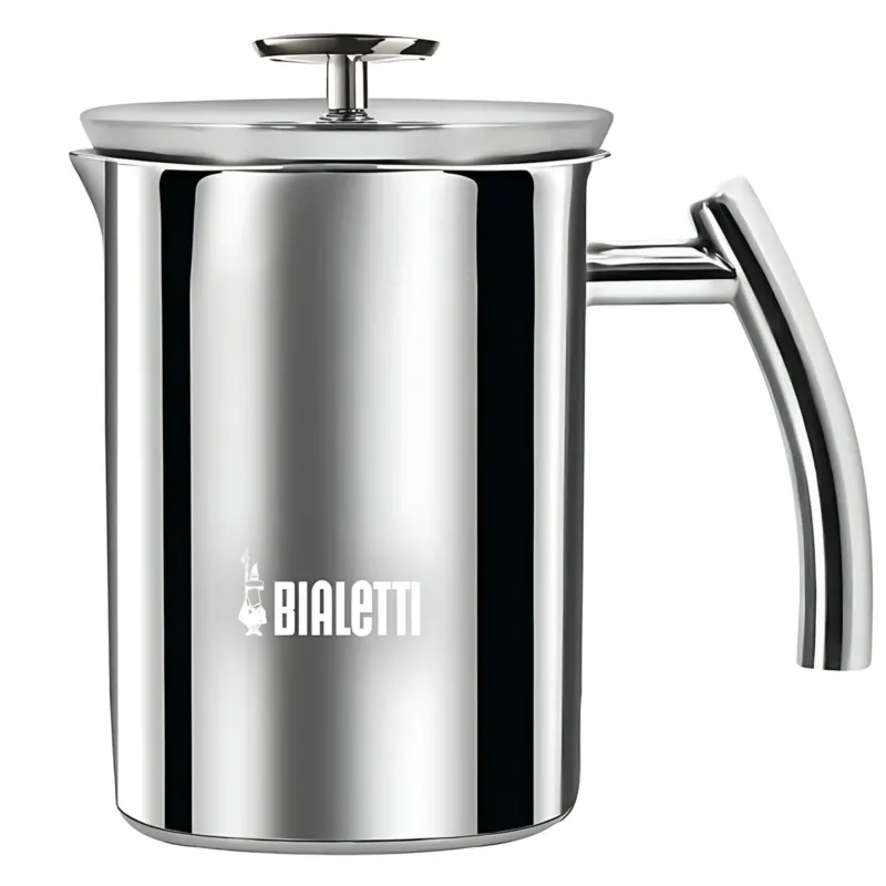 Bialetti Manueller Milchaufschäumer Cappuccinatore, Edelstahl, doppelter Rührer.