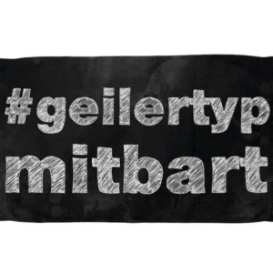 Bild: #geilertypmitbart - Handtuch & Strandtuch.