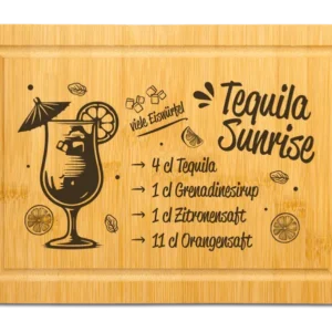 Bild: Bambus Schneidebrett - Tequila Sunrise (Rezept).
