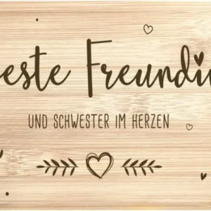 Bild: Frühstücksbrettchen - Beste Freundin und Schwester im Herzen.