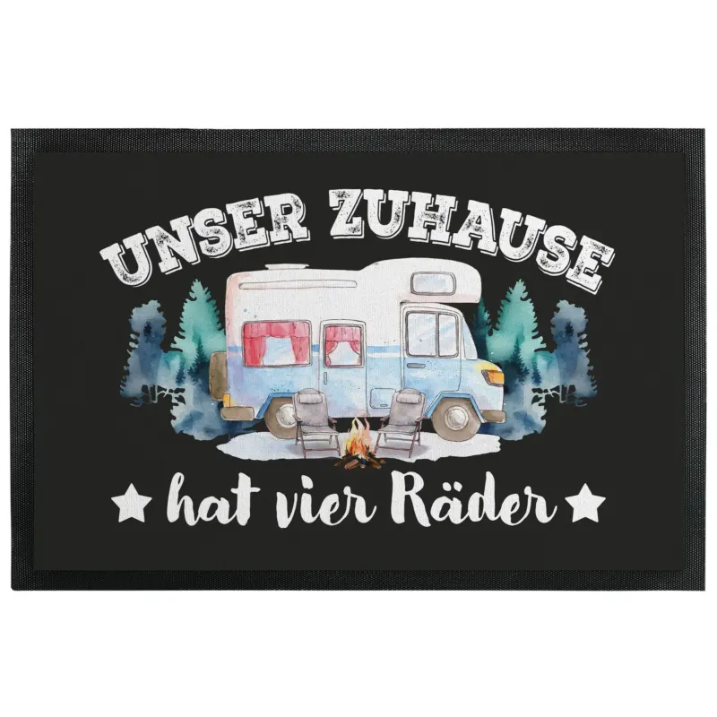 Bild: Fußmatte mit Gummilippe - Unser Zuhause hat vier Räder - Wohnmobil.