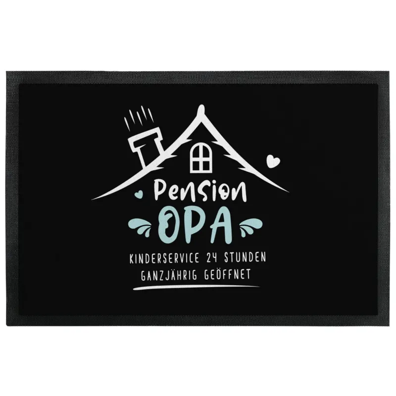Bild: Fußmatte mit Gummilippe - Pension Opa.