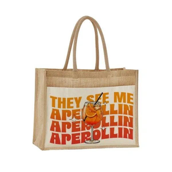 Bild: Jutetasche - They see me Aperollin.