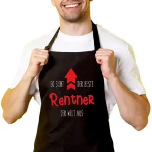 Bild: Kochschürze - So sieht der beste Rentner der Welt aus.