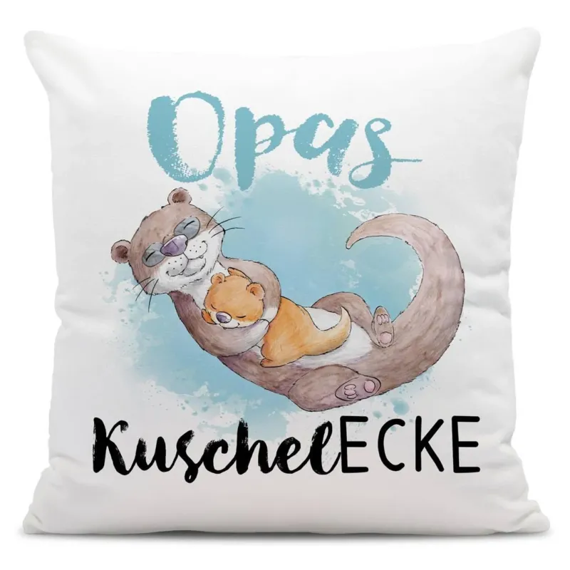 Bild: Kissen - Opa's Kuschelecke (Otter).