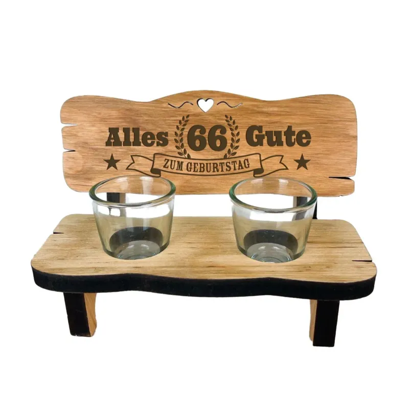 Bild: Schnapsbank - Schnapszahl 66 - Alles Gute zum Geburtstag.