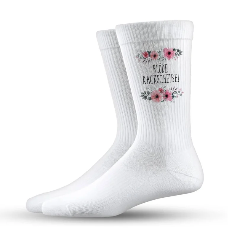 Bild: Socken - Blöde Kackscheiße! - blumig.