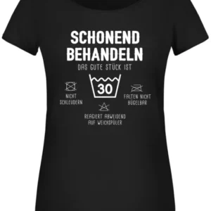 Bild: T-Shirt Damen - Schonend behandeln Das gute Stück ist - Zahl - (runder Geburtstag).