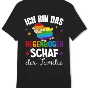 Bild: T-Shirt Herren - Ich bin das Regenbogenschaf der Familie.