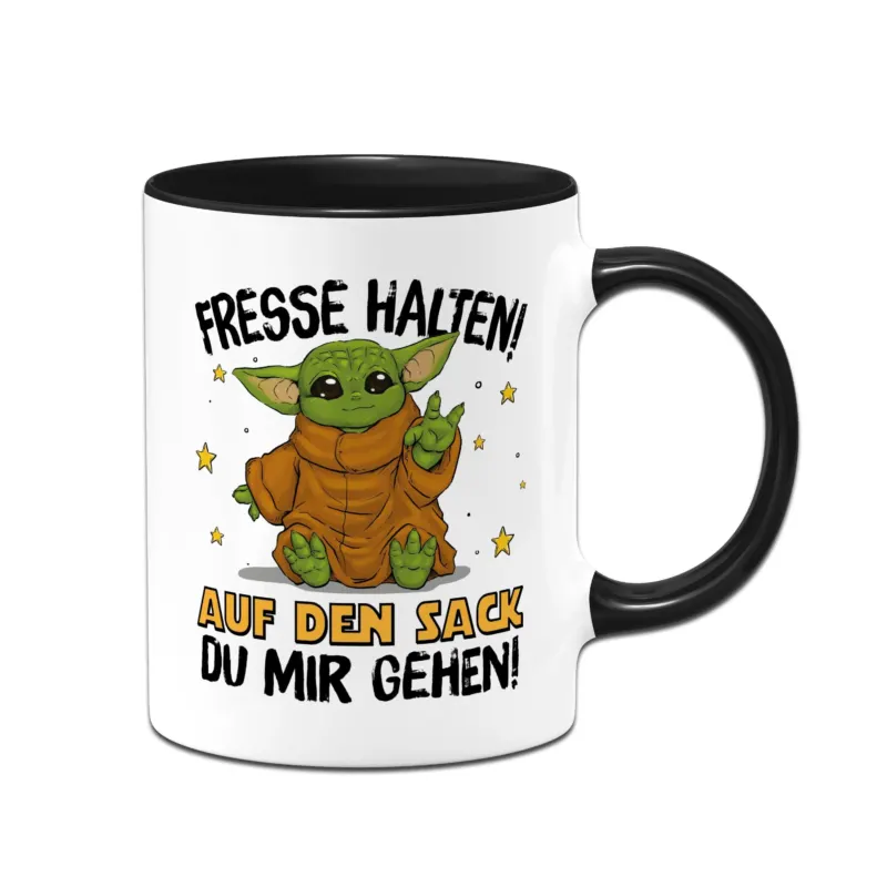 Tasse - Baby-Alien - Fresse halten! Auf den Sack du mir gehen