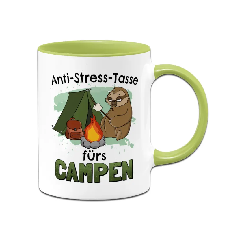 Bild: Tasse - Anti-Stress-Tasse fürs Campen - Ratzfatz das Faultier.
