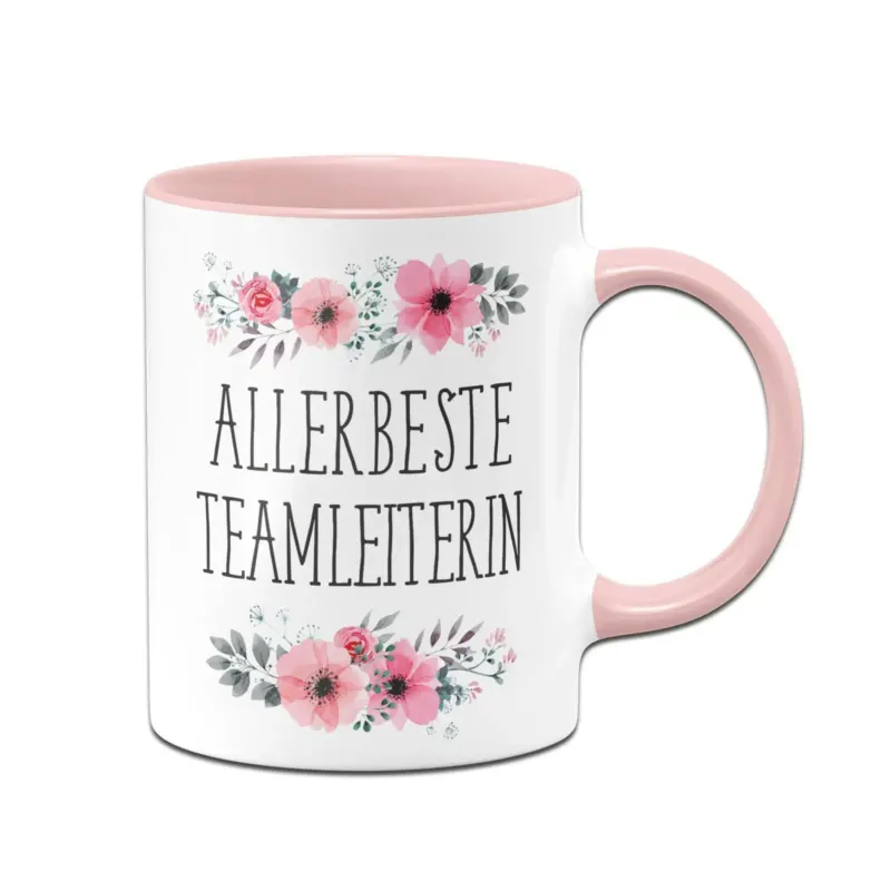Bild: Tasse - Allerbeste Teamleiterin - blumig.