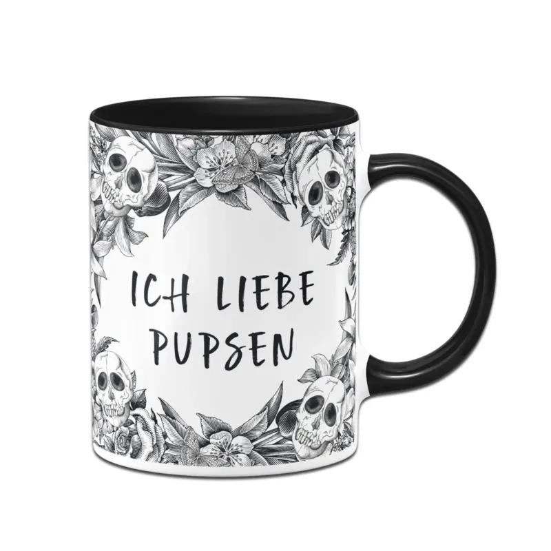 Bild: Tasse - Ich liebe pupsen - Skull Statement.