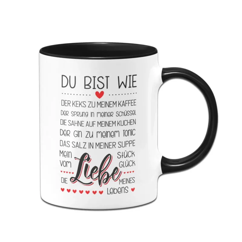 Bild: Tasse - Du bist die Liebe meines Lebens Mein Stück vom Glück.