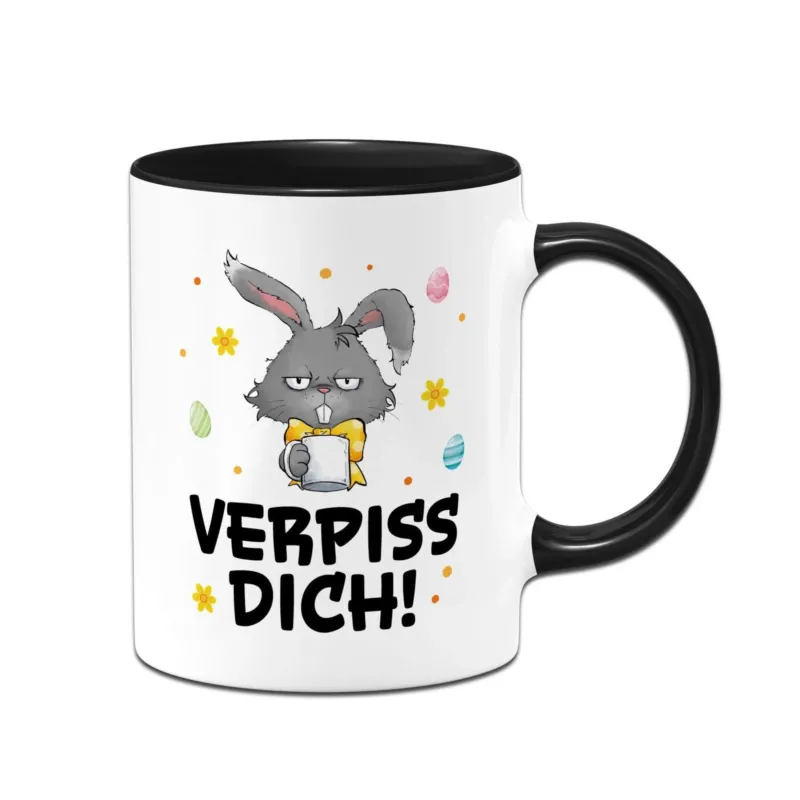 Bild: Hasen Tasse - Verpiss Dich! - Grummelhase.