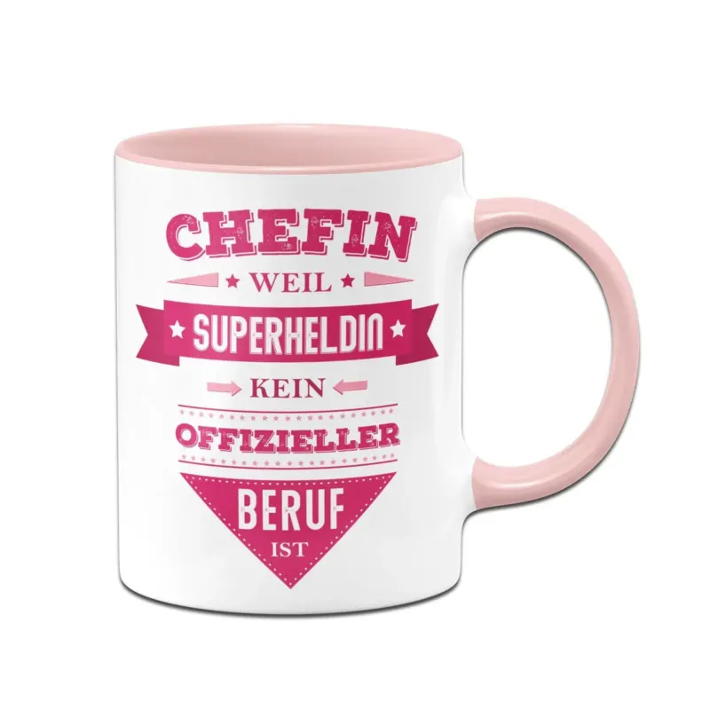 Bild: Tasse - Chefin, weil Superheldin kein offizieller Beruf ist.