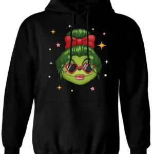 Bild: Hoodie - Coole Miss Weihnachtsmuffel (Gesicht-Damen).
