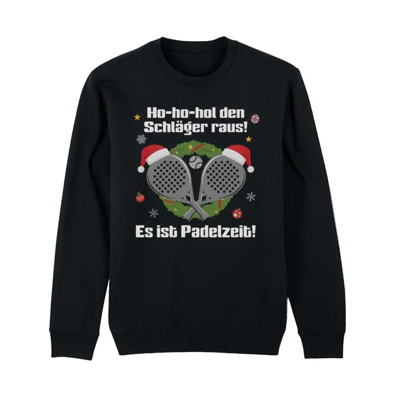 Bild: Weihnachtspullover - Ho-ho-hol den Schläger raus! Es ist Padelzeit!.