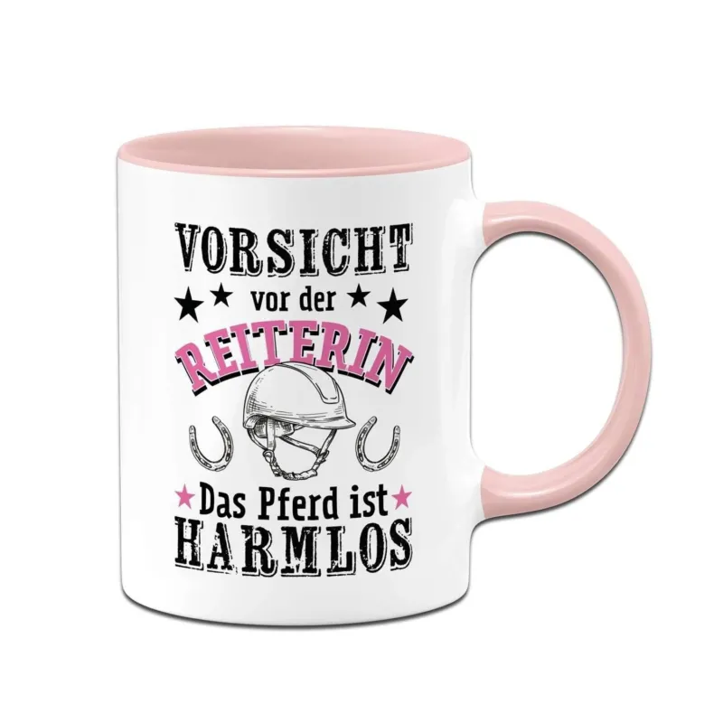 Tasse - Vorsicht vor der Reiterin - Das Pferd ist harmlos