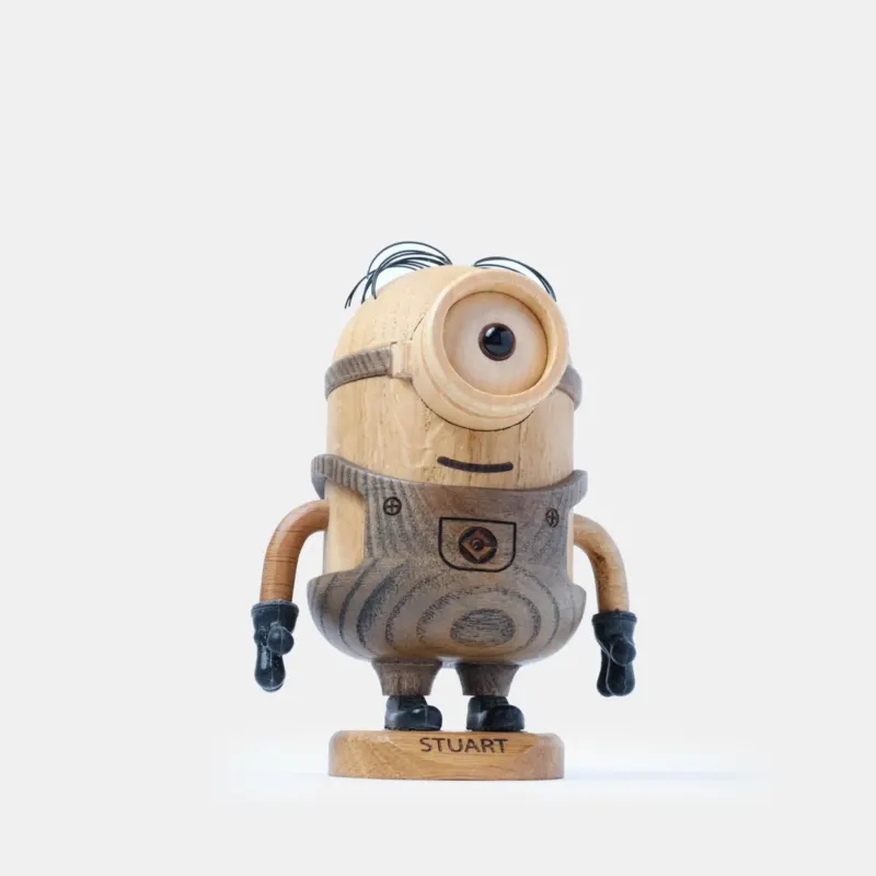 Holzfigur Stuart Klein – Eiche · 12 cm | boyhood × Minions
